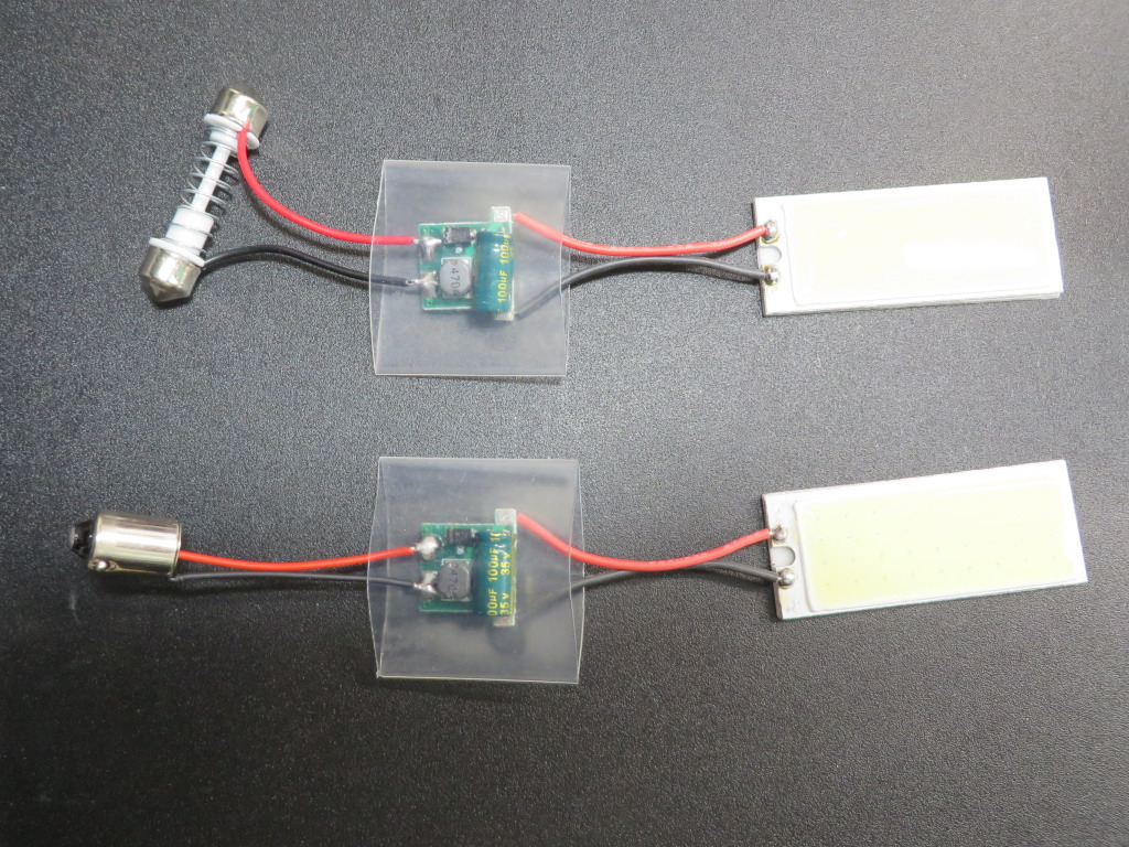 ルームランプをCOB LEDにする場合のLEDドライバーの組み方